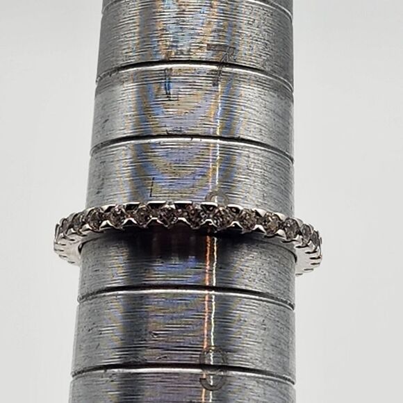 Bomb Party Sterling Silver & CZ Eternity Ring (8) - Picture 6 of 6
